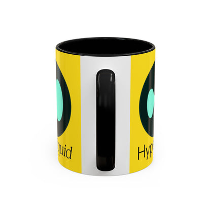 Hyperliquid Black font Yellow Accent Mug by cypherpunkgear.com