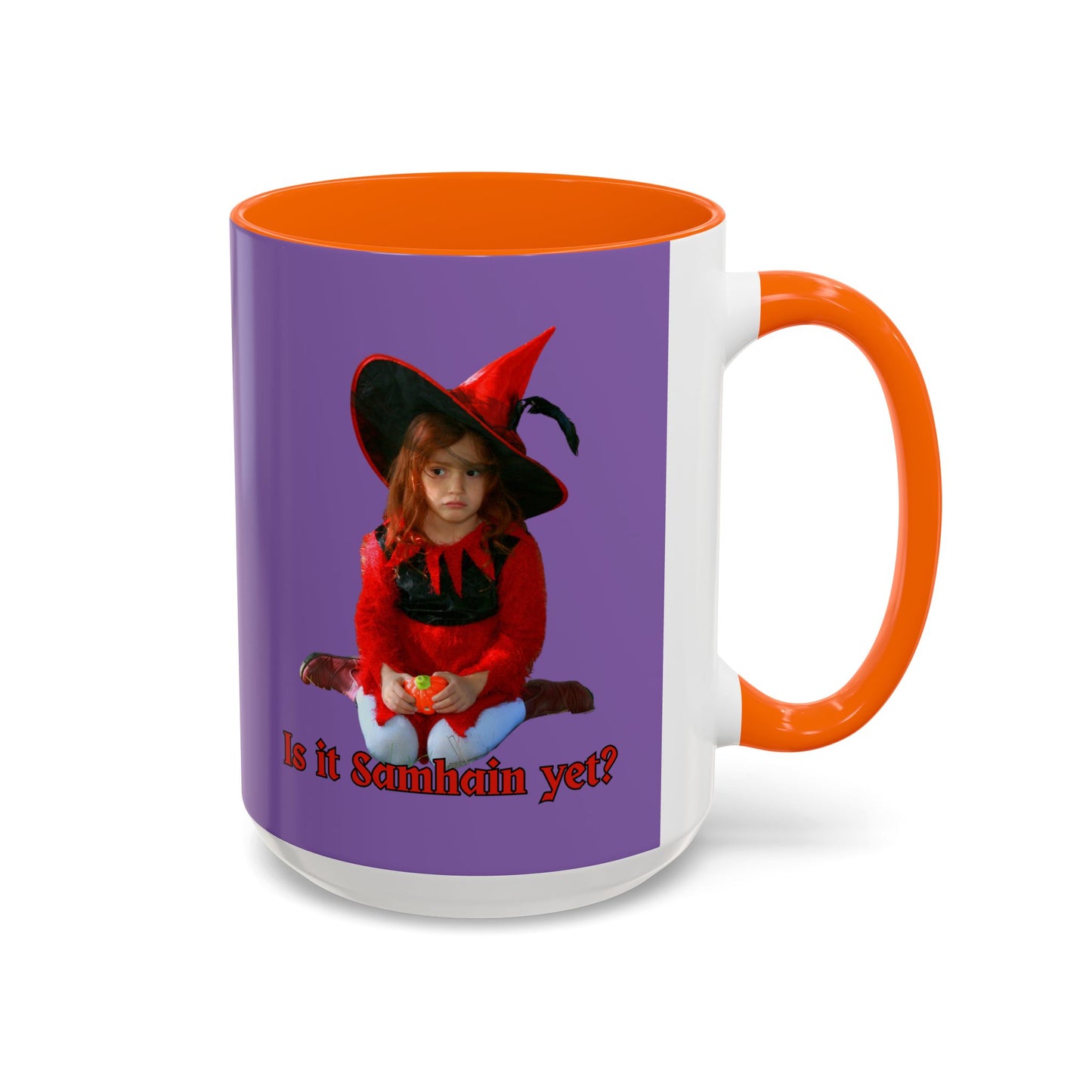 Is it Samhain yet? Light Purple Accent Mug by CreepyCrafts.boo