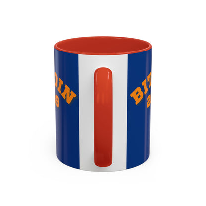 Bitcoin 2009 Dark Blue Accent Mug by cypherpunkgear.com