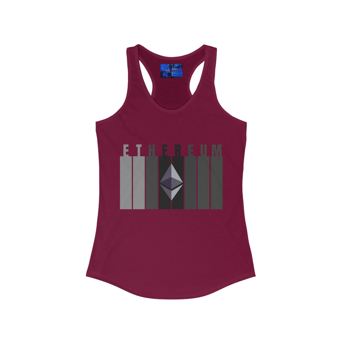 Ethereum (ETH) Women's Racerback Tank Top by cypherpunkgear