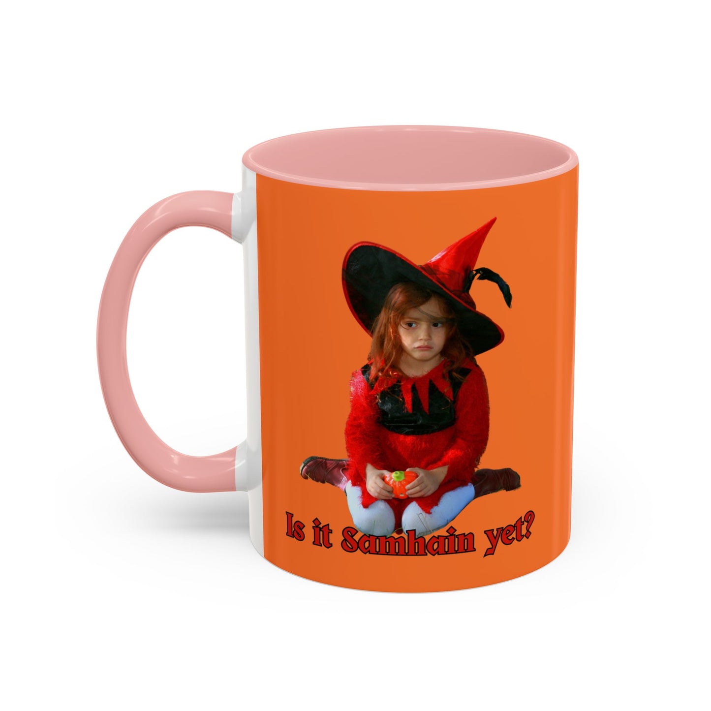 Is it Samhain yet? Orange Accent Mug by CreepyCrafts.boo