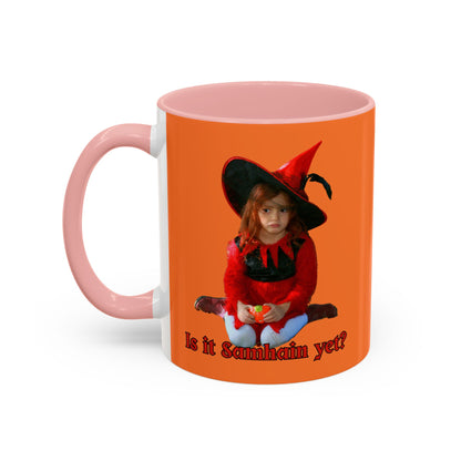 Is it Samhain yet? Orange Accent Mug by CreepyCrafts.boo