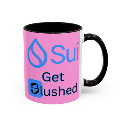 Sui: Get Slushed Pink Accent Mug by cypherpunkgear.com