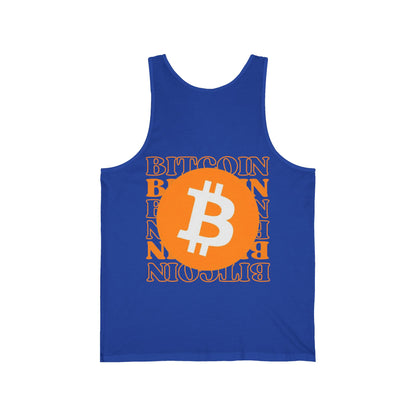 2-sided, Bitcoin, Bitcoin, Bitcoin (BTC) Unisex Jersey Tank Top by cypherpunkgear.com