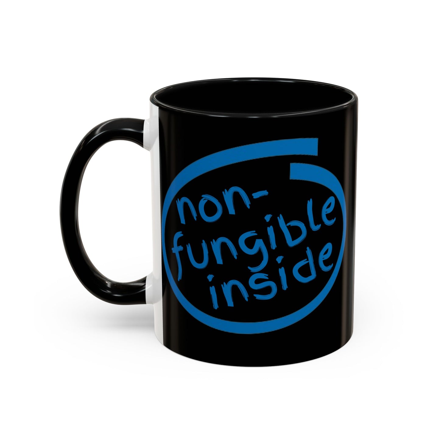Non-Fungible Inside Black Accent Mug by cypherpunkgear.com