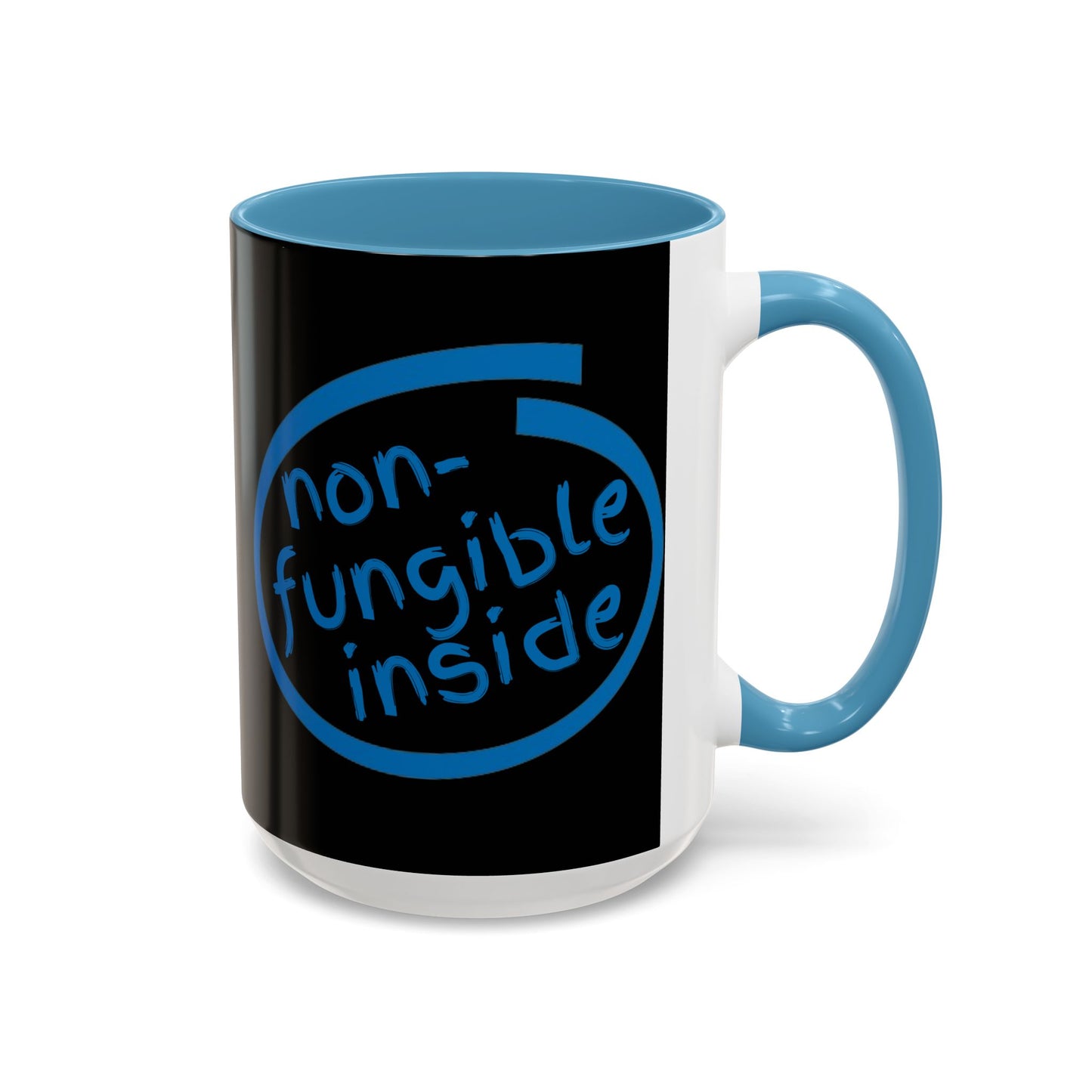 Non-Fungible Inside Black Accent Mug by cypherpunkgear.com