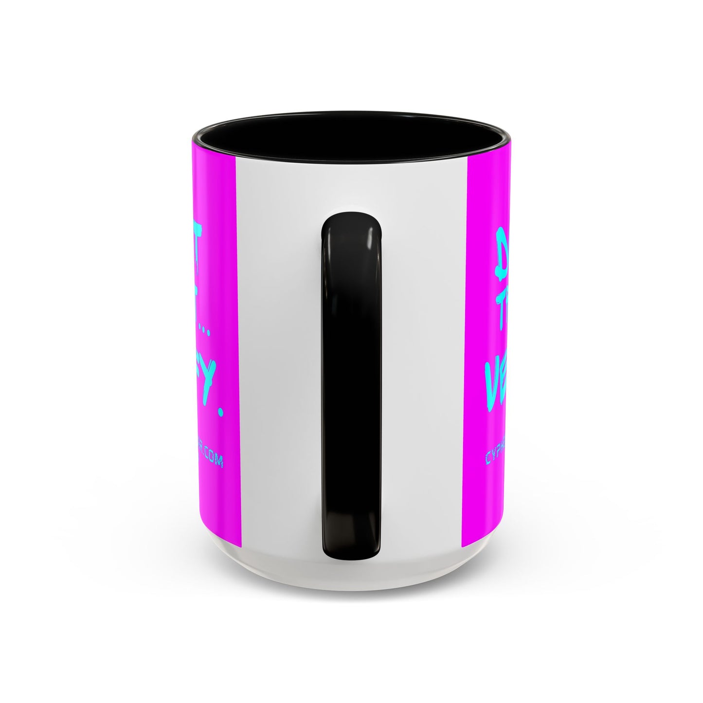 Don't Trust...Verify. Electric Magenta Accent Mug by cypherpunkgear.com