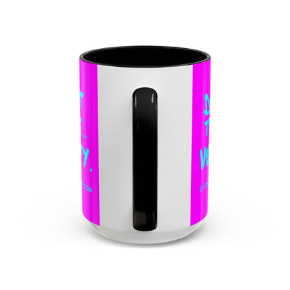 Don't Trust...Verify. Electric Magenta Accent Mug by cypherpunkgear.com