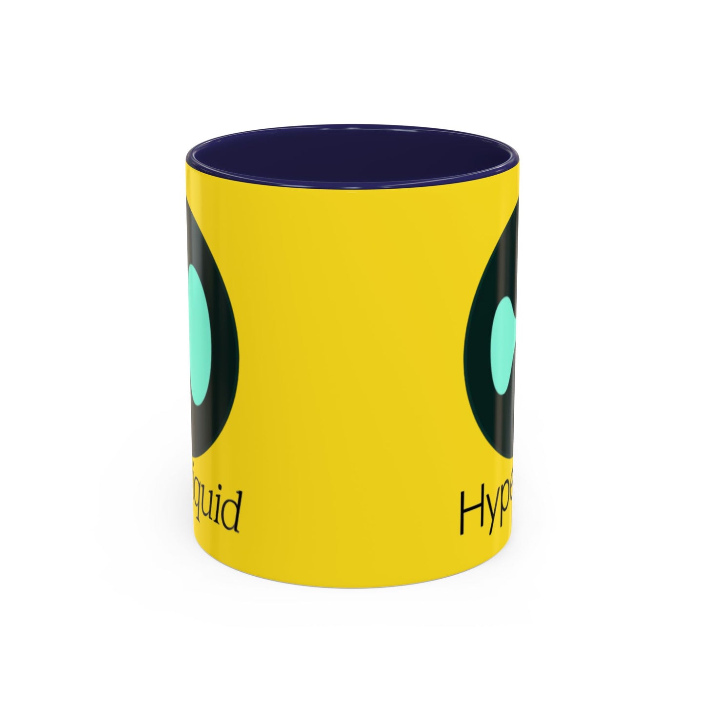 Hyperliquid Black font Yellow Accent Mug by cypherpunkgear.com