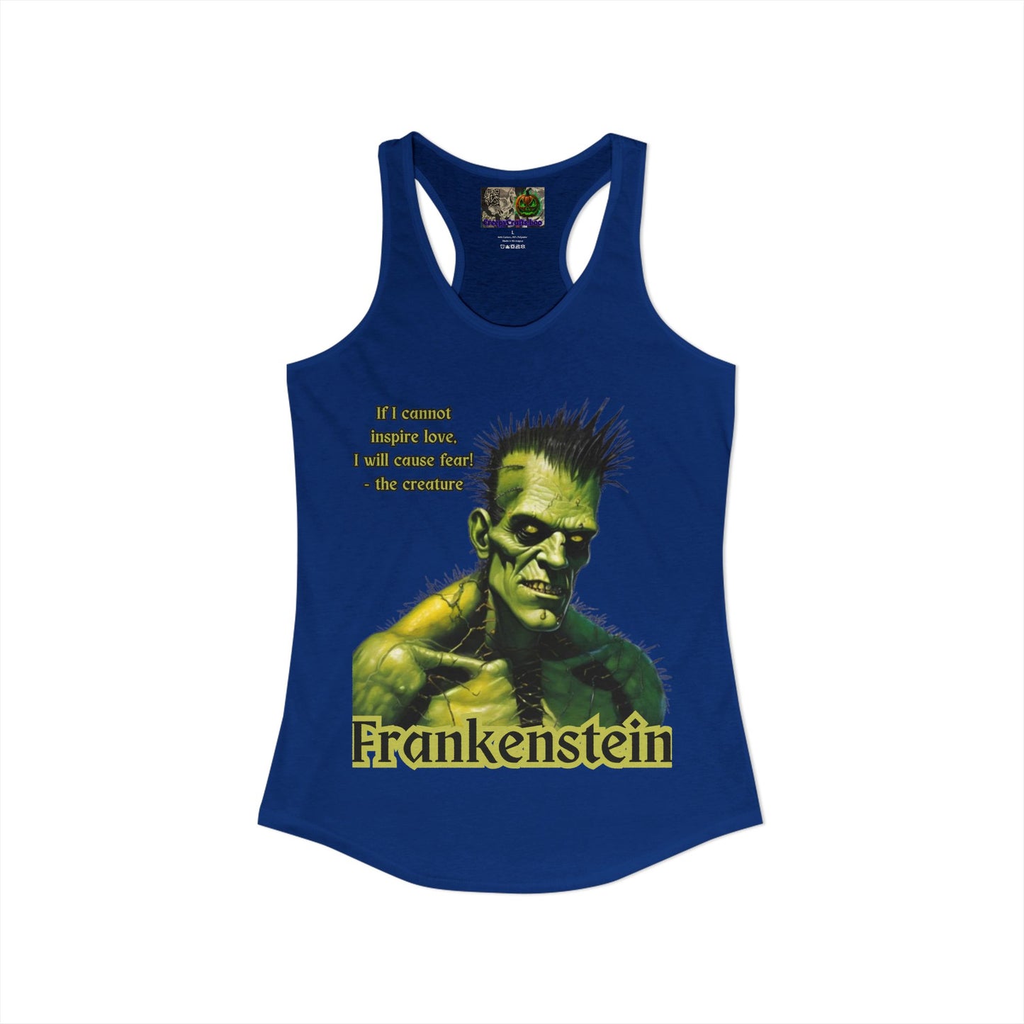 Frankenstein's Creature Women's Racerback Tank Top by CreepyCrafts.boo
