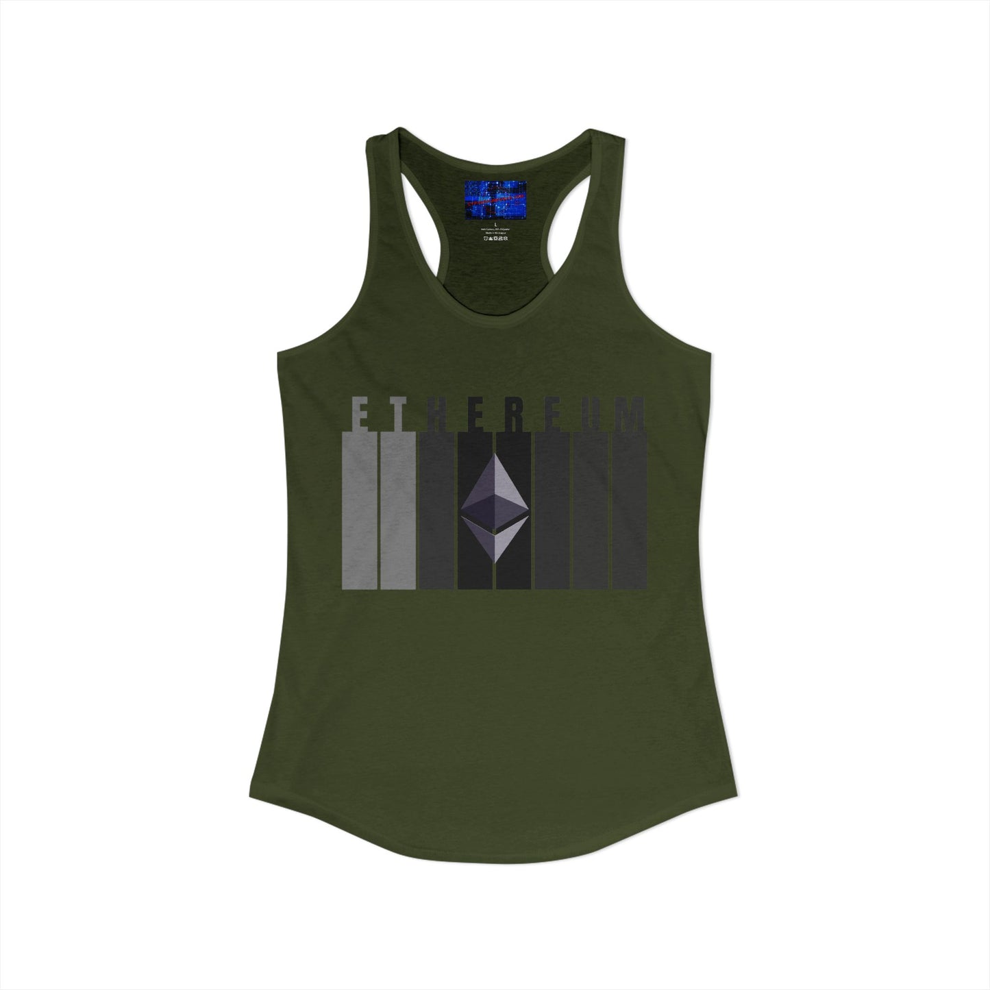 Ethereum (ETH) Women's Racerback Tank Top by cypherpunkgear.com