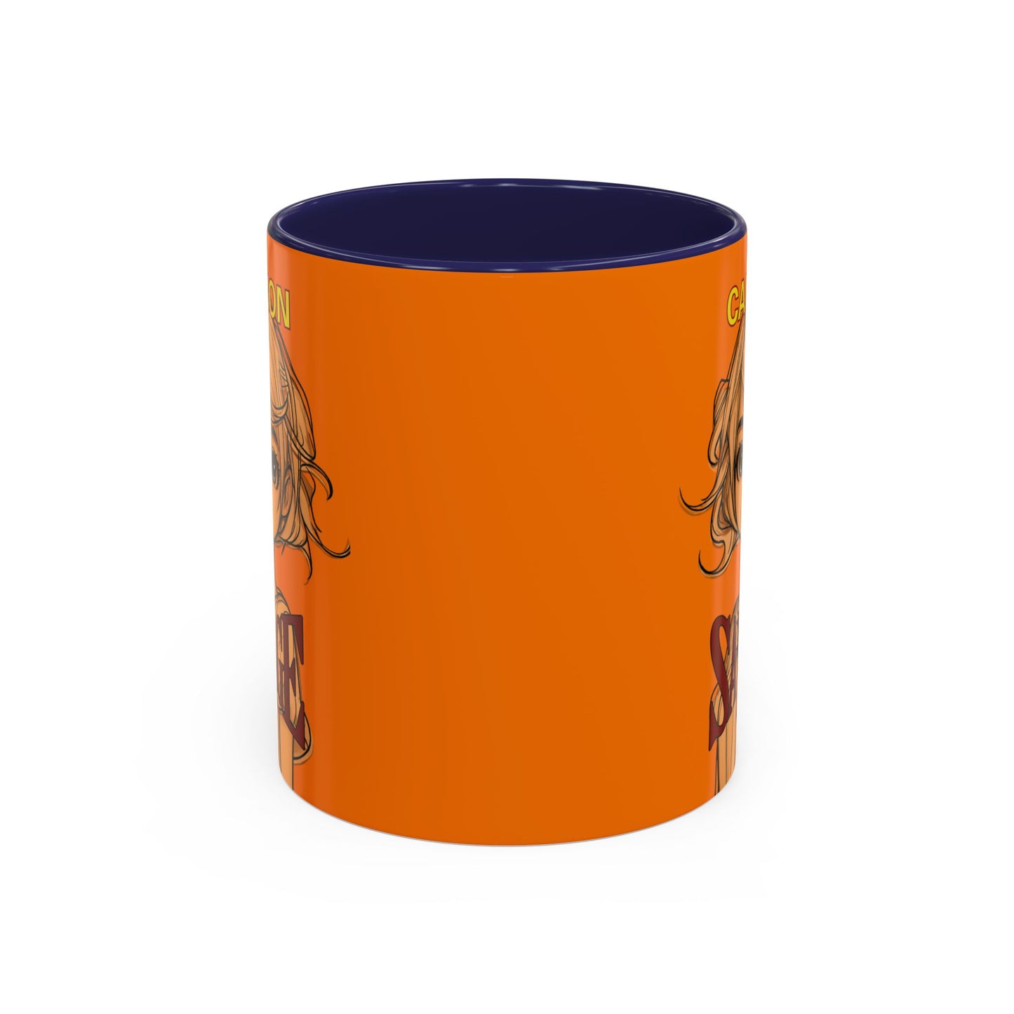Caution, Savage Orange Accent Mug by cypherpunkgear.com