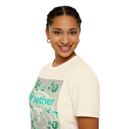 Tether Light colors Unisex T-Shirt by cypherpunkgear.com