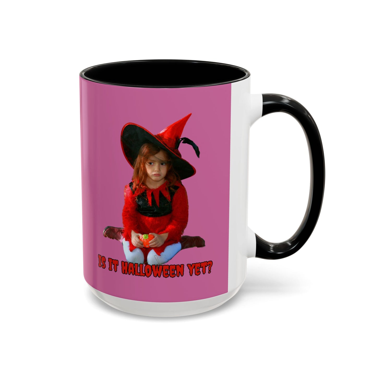 Is it Halloween yet? Pink Accent Mug by CreepyCrafts.boo