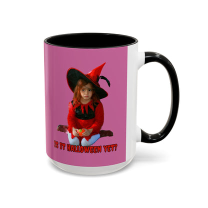 Is it Halloween yet? Pink Accent Mug by CreepyCrafts.boo
