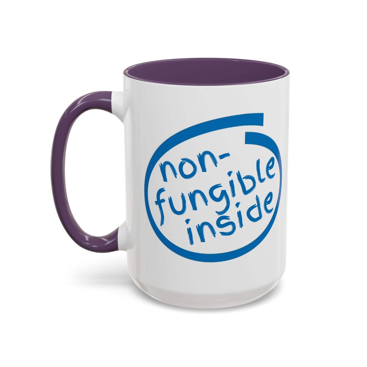 Non-Fungible Inside White Accent Mug by cypherpunkgear.com