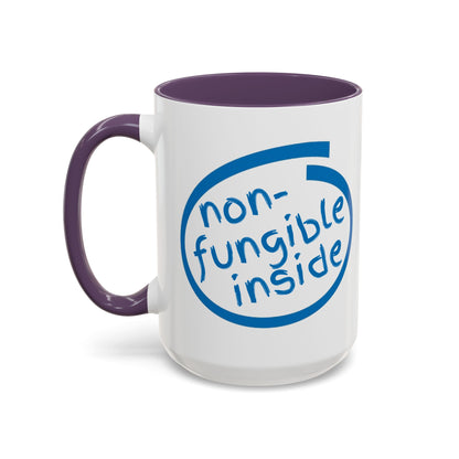 Non-Fungible Inside White Accent Mug by cypherpunkgear.com