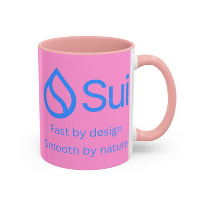 SUI Pink Accent Mug by cypherpunkgear.com