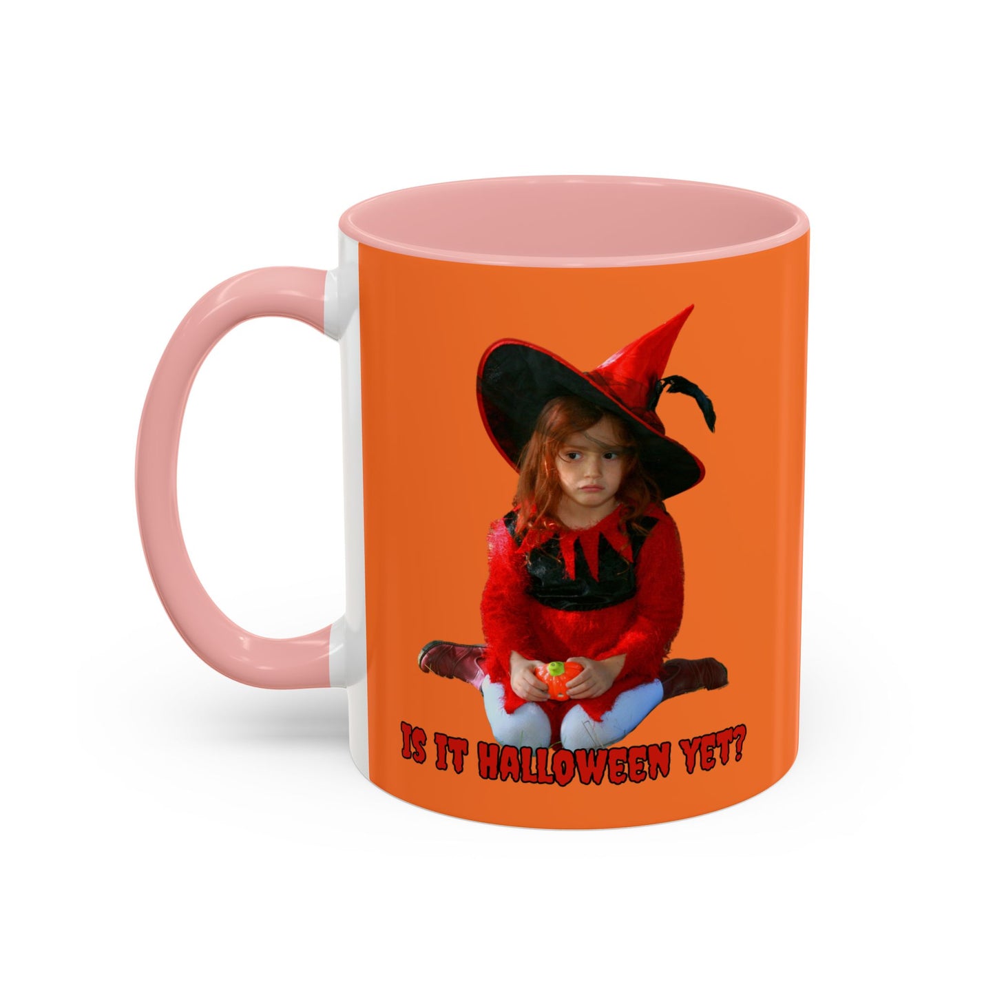 Is it Halloween yet? Orange Accent Mug by CreepyCrafts.boo