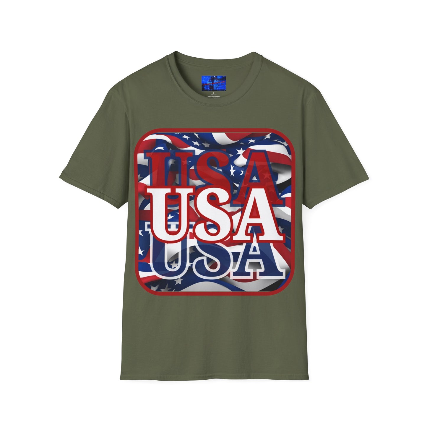 Red WHITE and Blue USA Patriot DKcolors Unisex T-Shirt by cypherpunkgear