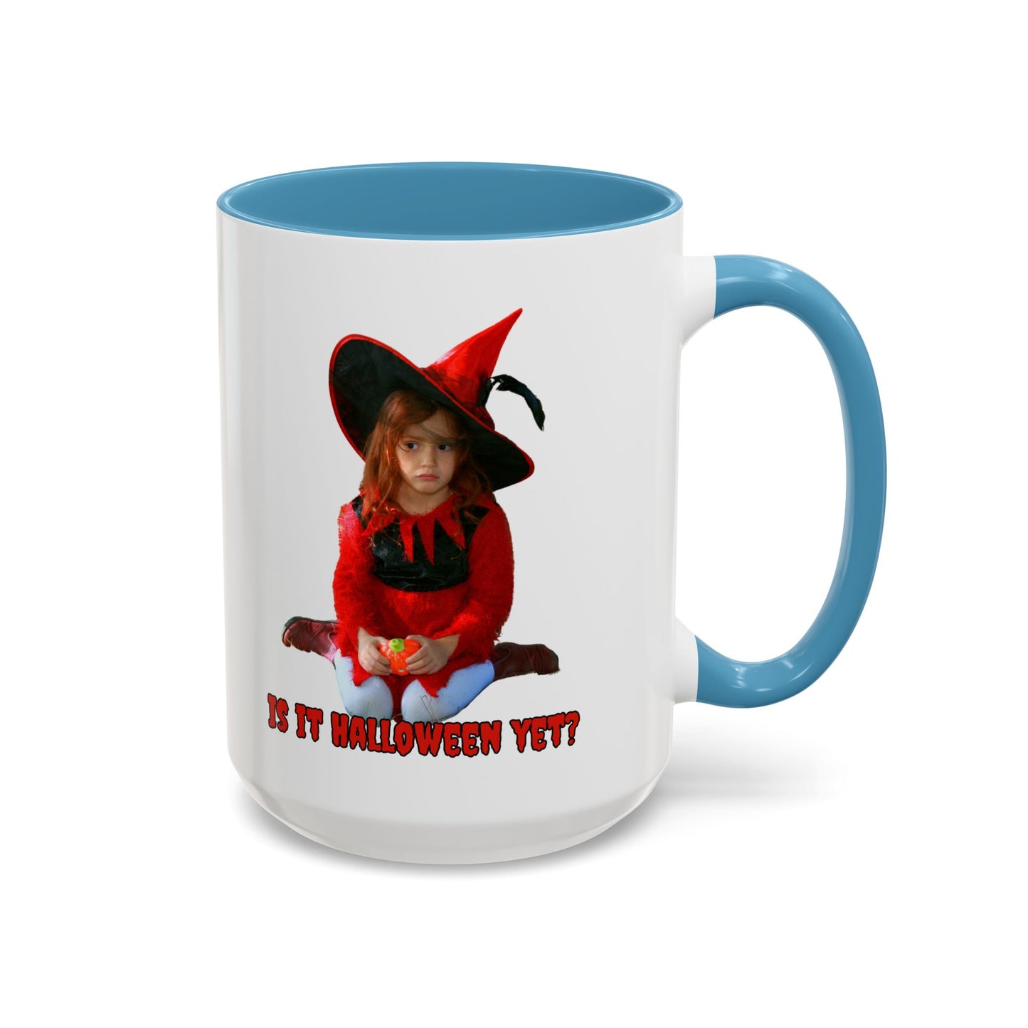Is it Halloween yet? White Accent Mug by CreepyCrafts.boo