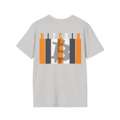 2-sided Bitcoin (BTC) Decentralized Freedom LTcolors Unisex T-Shirt by cypherpunkgear