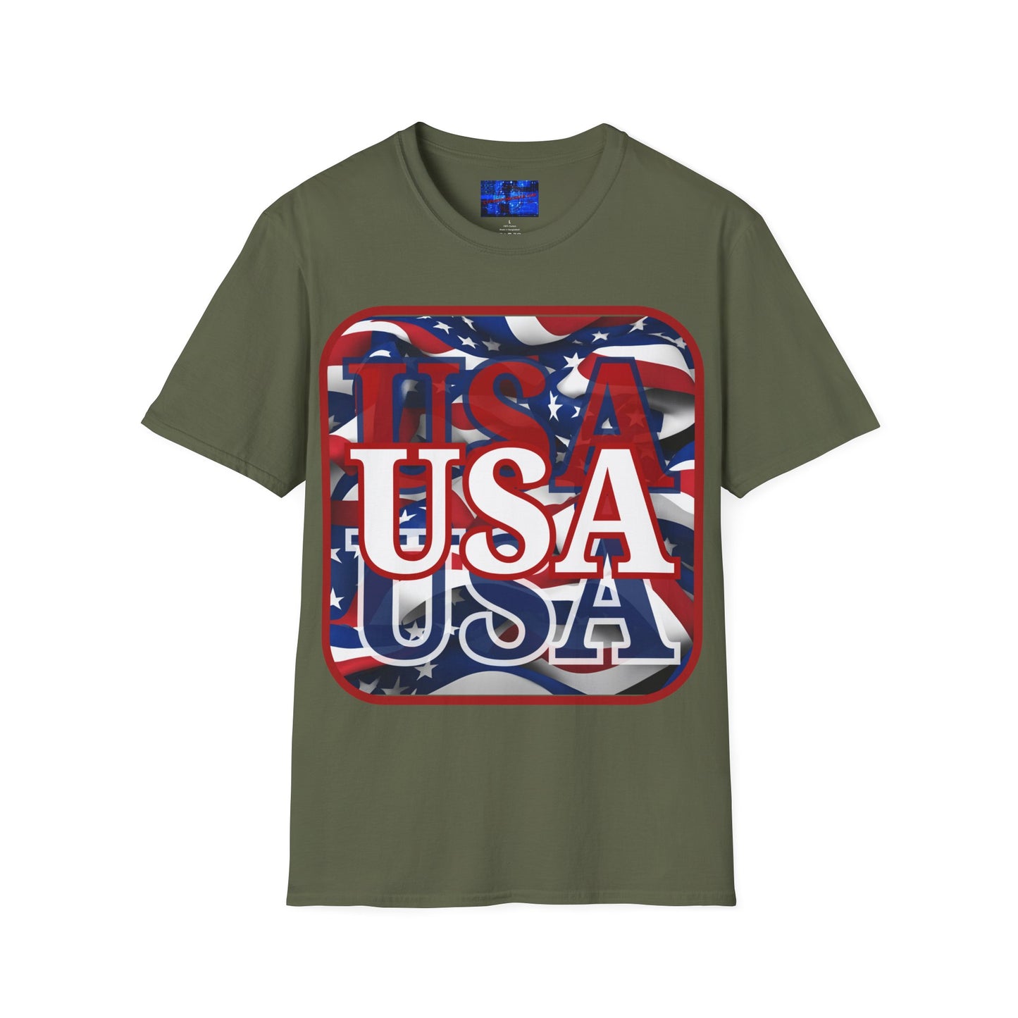 Red WHITE and Blue USA Patriot Dark colors Unisex T-Shirt by cypherpunkgear.com