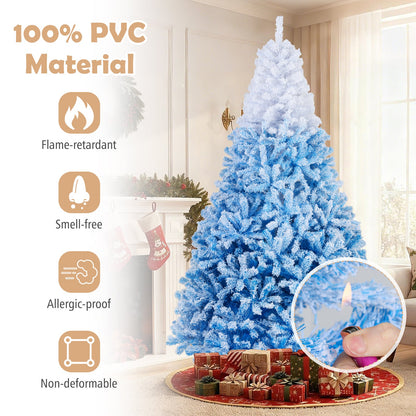 5/6/7/8 FT Artificial Christmas Tree with Warm White LED Lights and 8 Modes
