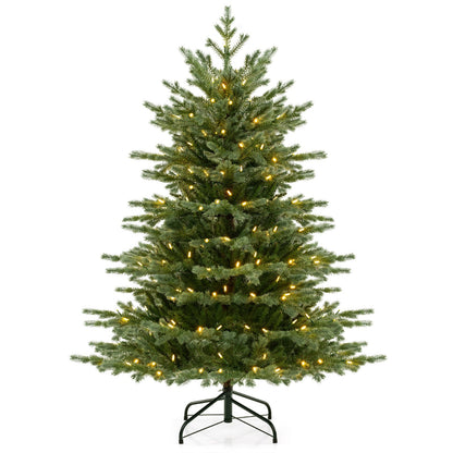 5/6/7 Feet Artificial Christmas Tree with 1426/2116/3156 Lush PVC and 200/300/400 Warm White LED Lights