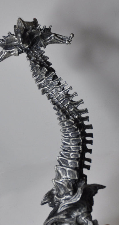 Helix Ossuary Spine Candlestick Holder, Hand Sculpted Resin Sculpture| Spooky Gothic Candle,Spine Candle for Halloween Gift and Gothic Decor