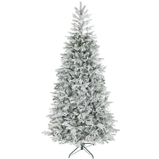 HOMCOM 9 ft Artificial Frosted Christmas Tree