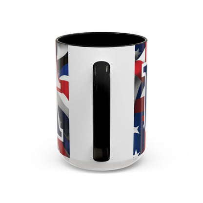 USA! USA! USA BLfont Patriot Accent Mug by cypherpunkgear