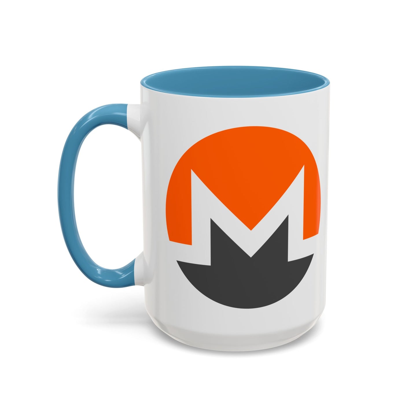 Monero (XMR) White Accent Mug by cypherpunkgear.com