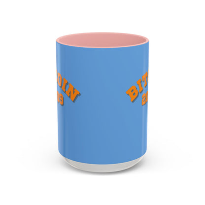 Bitcoin 2009 Light Blue Accent Mug by cypherpunkgear.com
