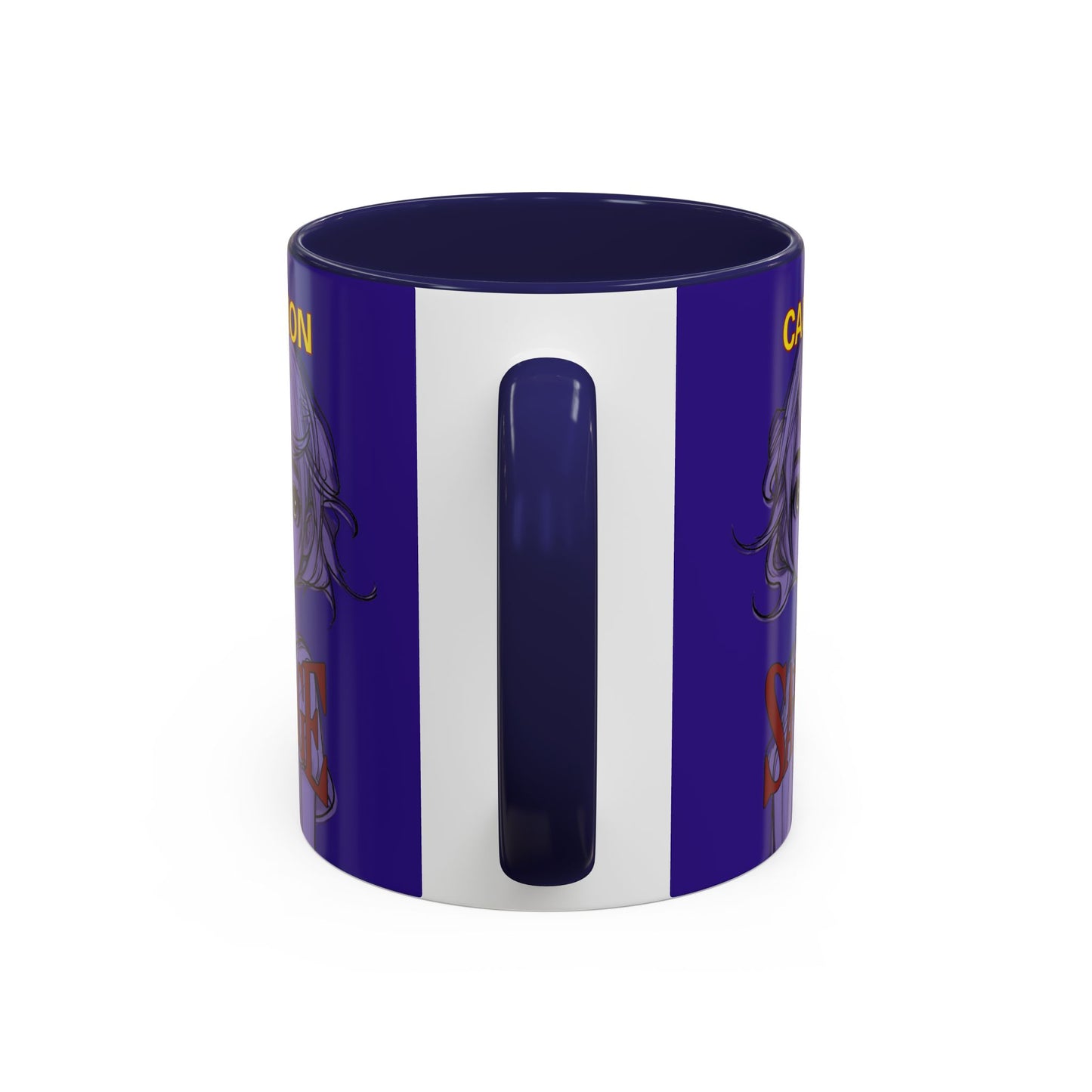 Caution, Savage Dark Purple Accent Mug by cypherpunkgear.com