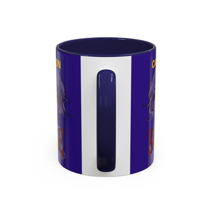 Caution, Savage Dark Purple Accent Mug by cypherpunkgear.com