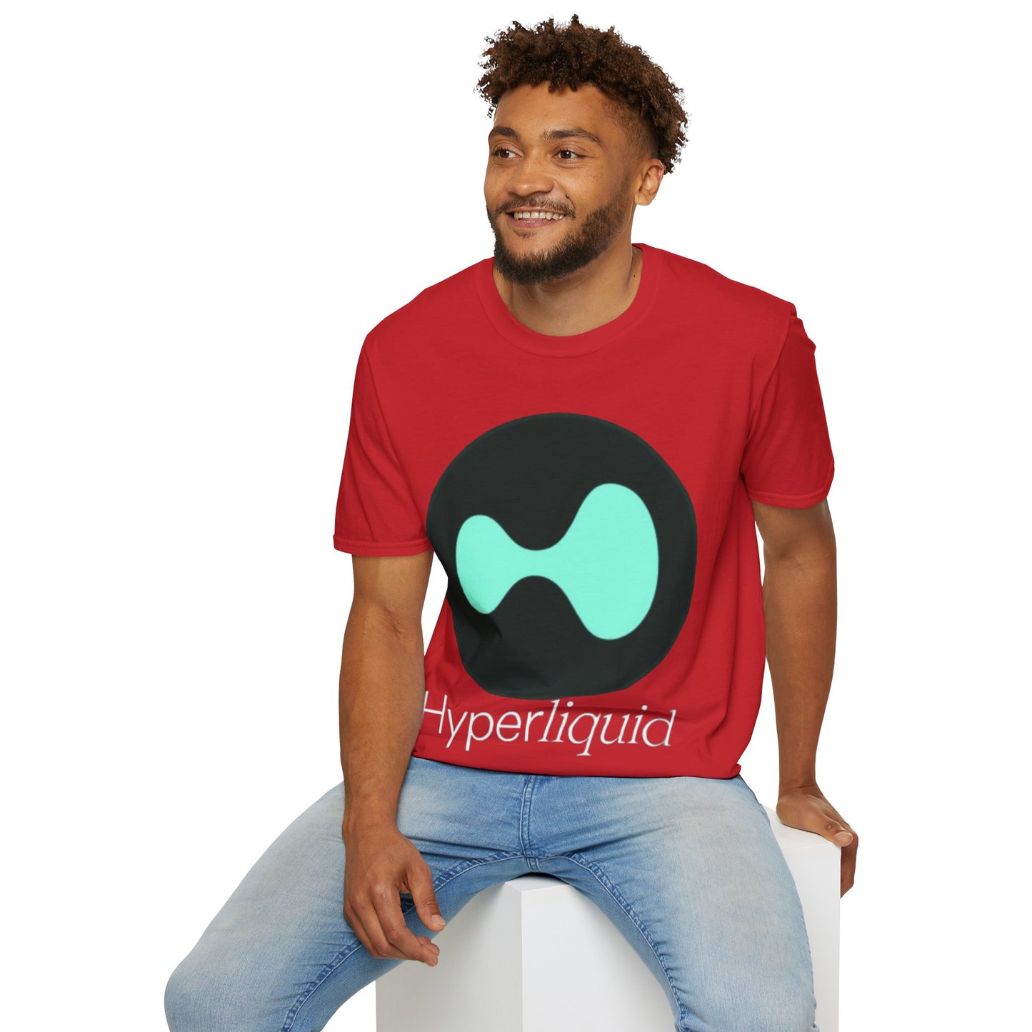 Hyperliquid White font Unisex T-Shirt by cypherpunkgear.com