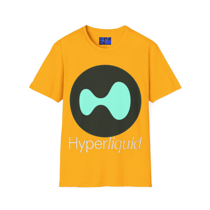 Hyperliquid White font Unisex T-Shirt by cypherpunkgear.com