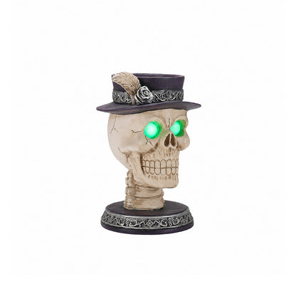 Halloween Skull Candle Holder with Glowing