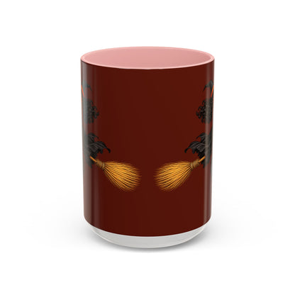 Velvet Vex Brown Accent Mug by CreepyCrafts.boo