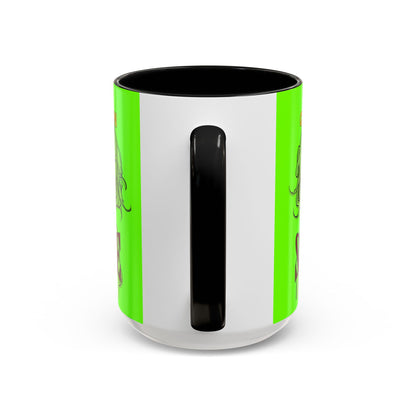 Caution, Savage Light Green Accent Mug by cypherpunkgear.com