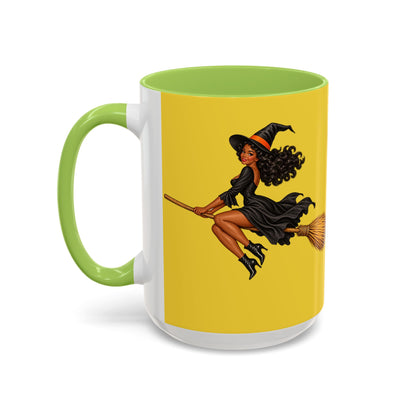 Velvet Vex Yellow Accent Mug by CreepyCrafts.boo