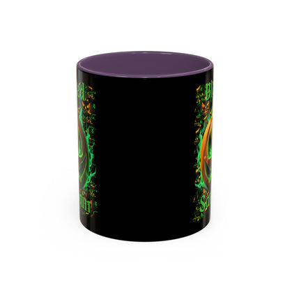 Blessed Samhain Green Jack Black Accent Mug by CreepyCrafts.boo
