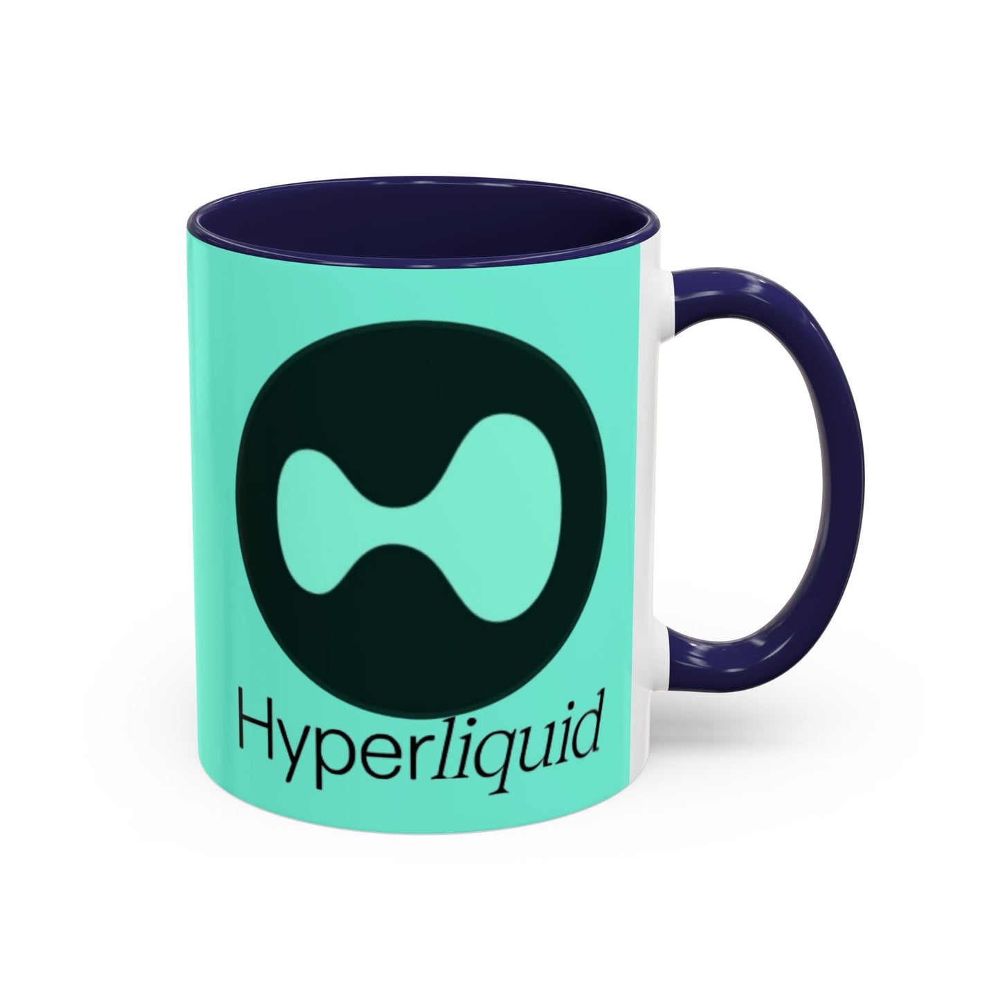Hyperliquid Black font Light Hyperliquid Accent Mug by cypherpunkgear.com