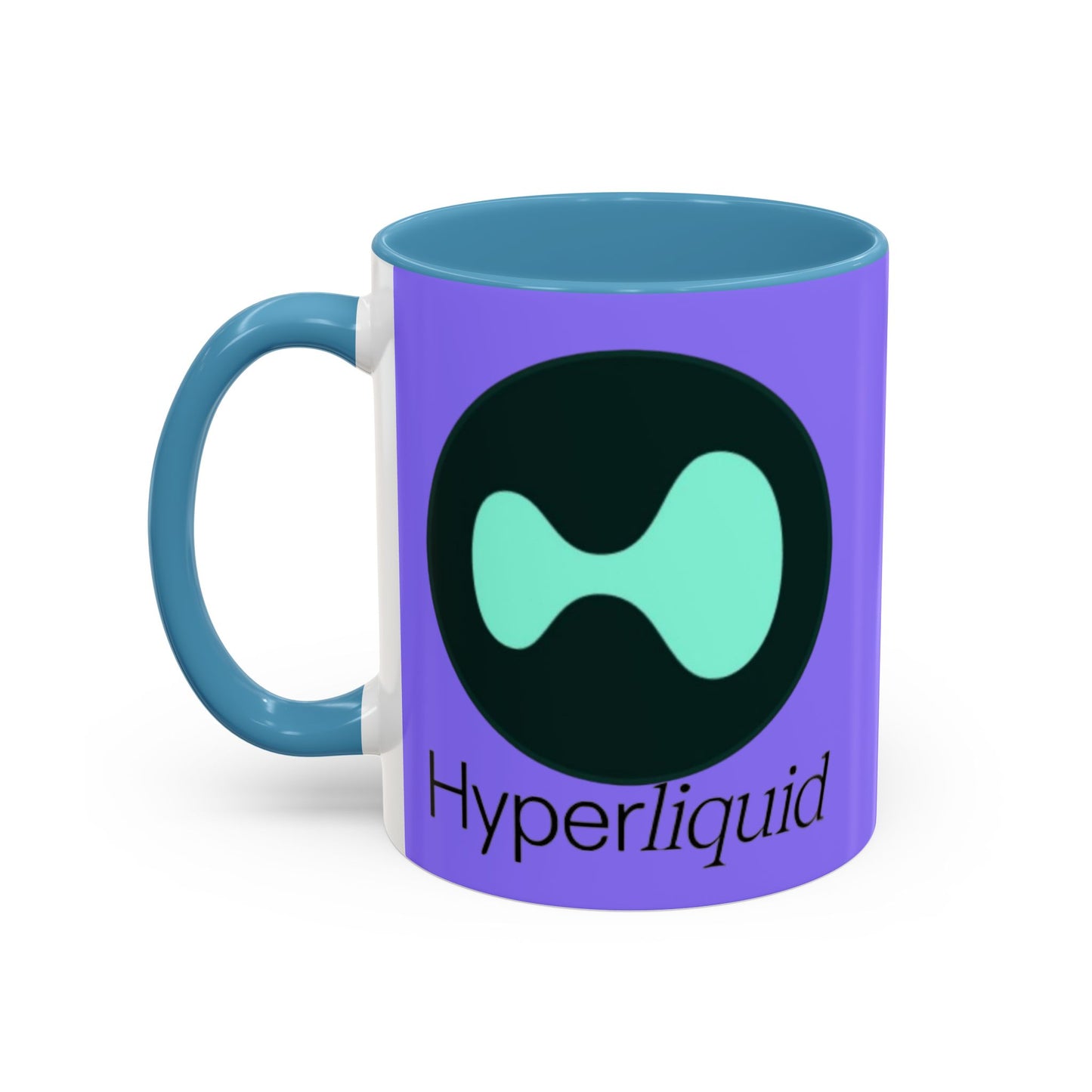Hyperliquid Black font Light Purple Accent Mug by cypherpunkgear.com