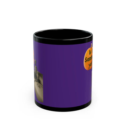 Is it Samhain yet? Skeleton's Pumpkin Purple Mug by CreepyCrafts.boo