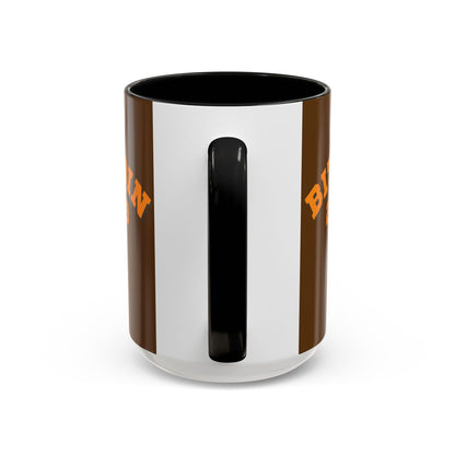 Bitcoin 2009 Brown Accent Mug by cypherpunkgear.com