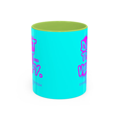 Don't Trust...Verify. Cyan Accent Mug by cypherpunkgear.com