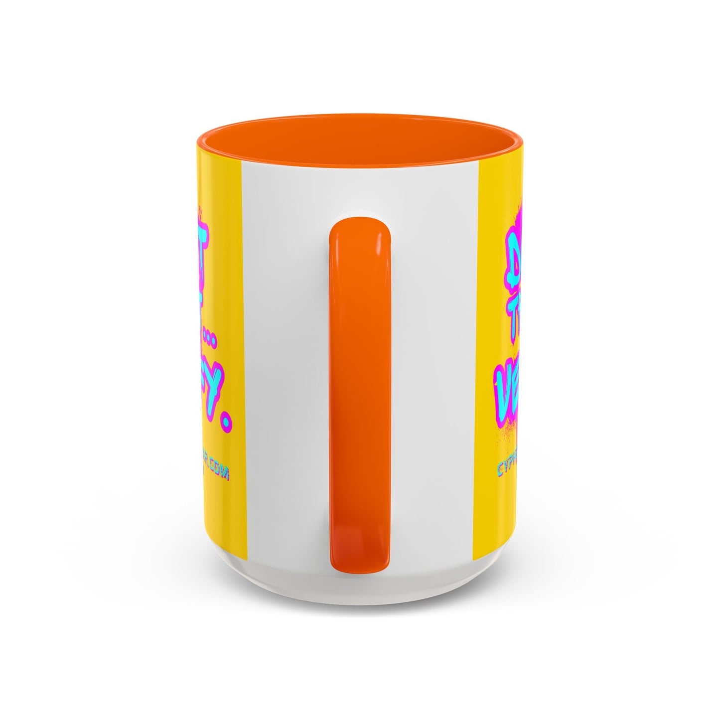Don't Trust...Verify. Yellow Accent Mug by cypherpunkgear.com