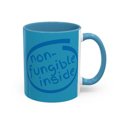 Non-Fungible Inside Turquoise Accent Mug by cypherpunkgear.com